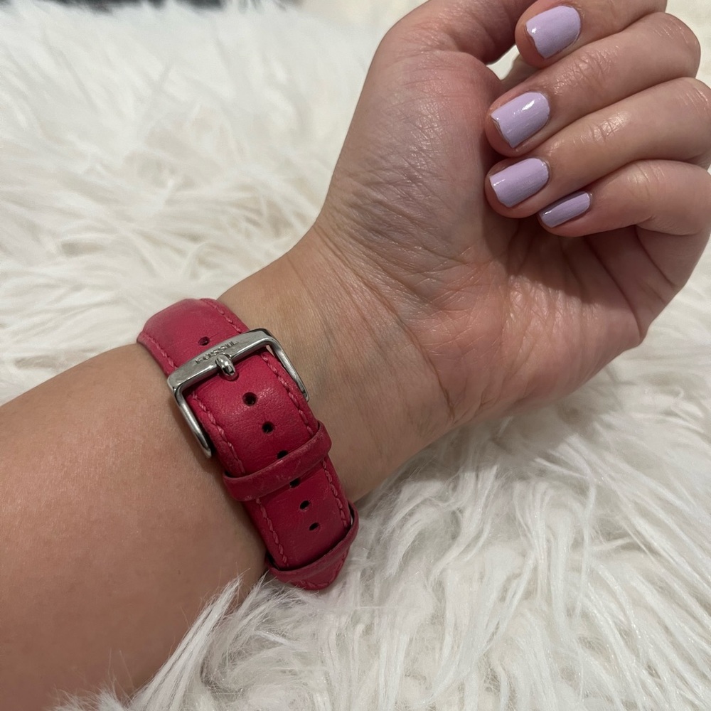 Pink Leather Women's Watch Strap